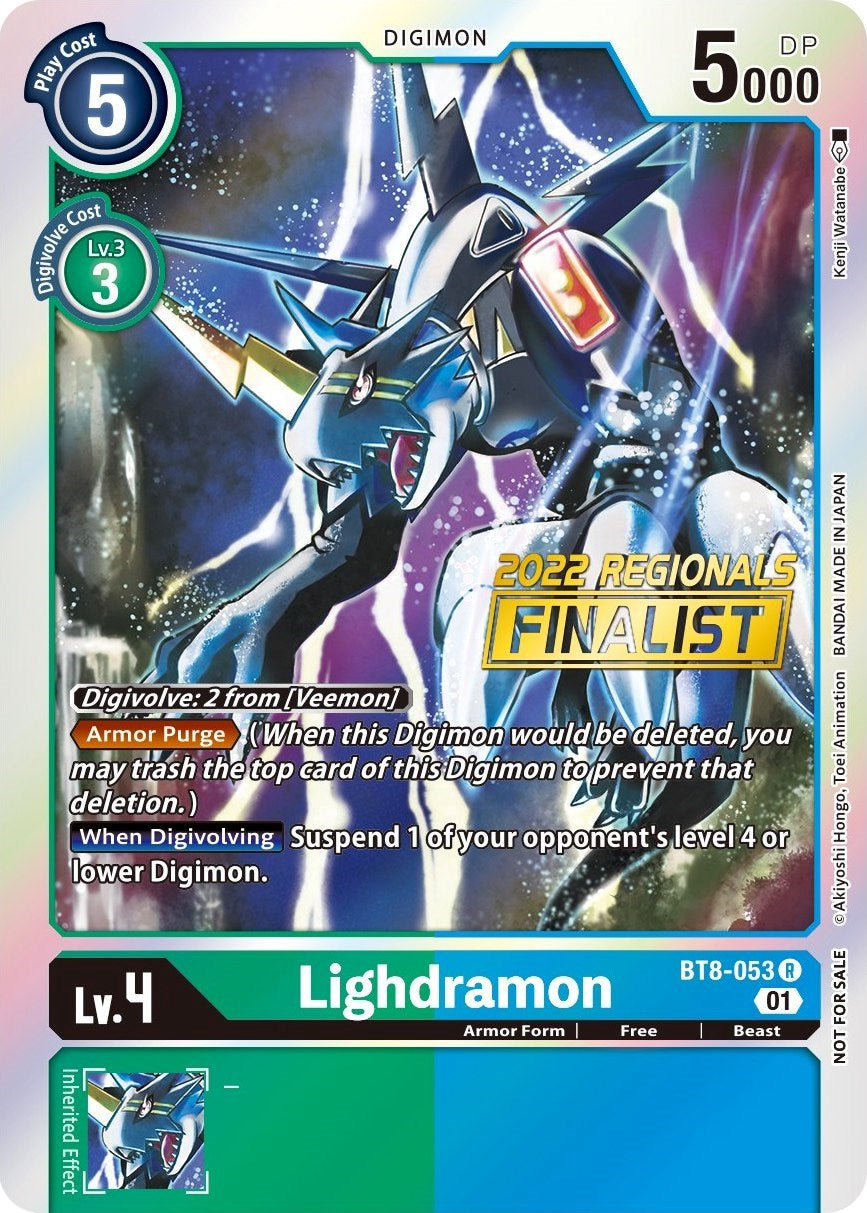 Lighdramon [BT8-053] (2022 Championship Offline Regional) (Online Finalist) [New Awakening Promos] | Game Grid - Logan