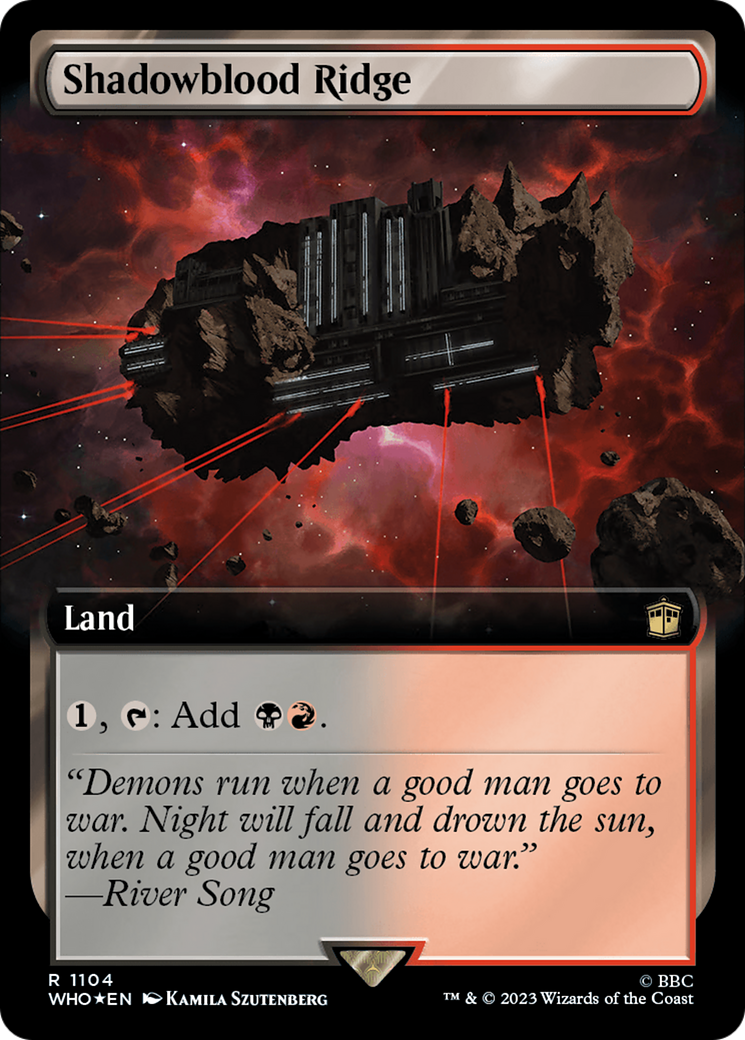 Shadowblood Ridge (Extended Art) (Surge Foil) [Doctor Who] | Game Grid - Logan
