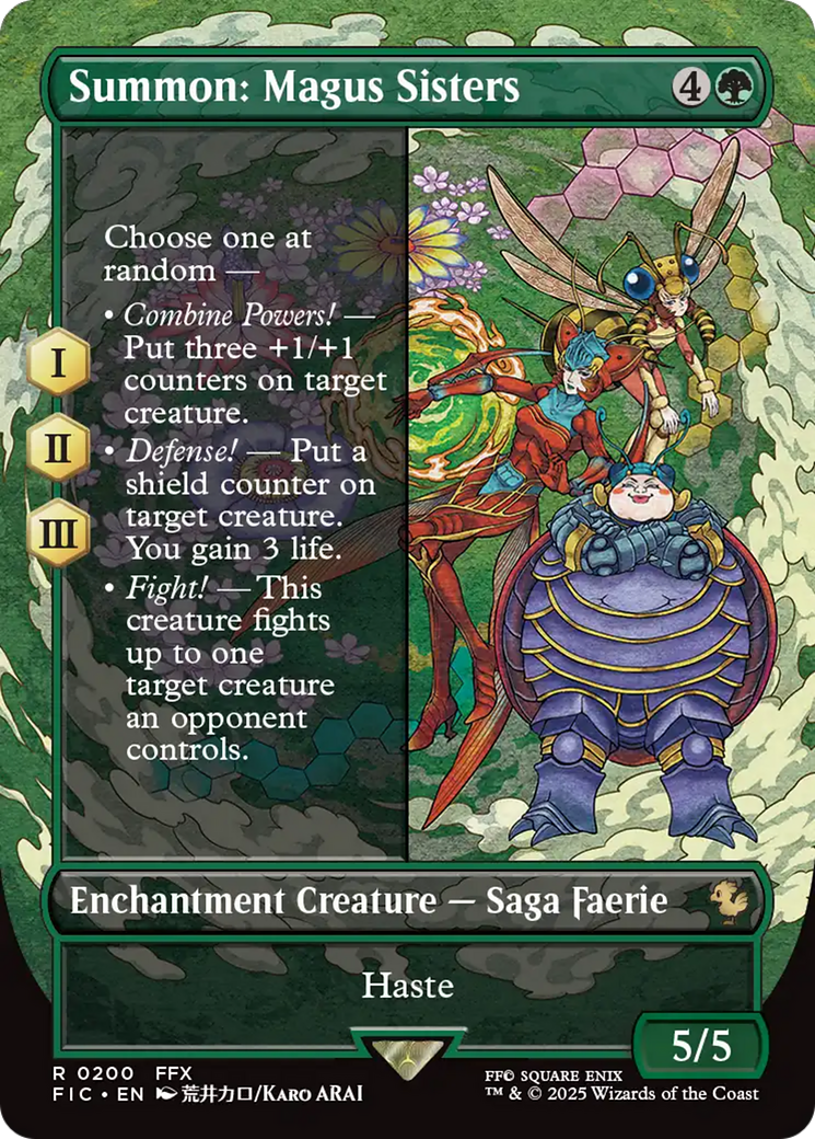 Summon: Magus Sisters (Borderless) [FINAL FANTASY Commander] | Game Grid - Logan