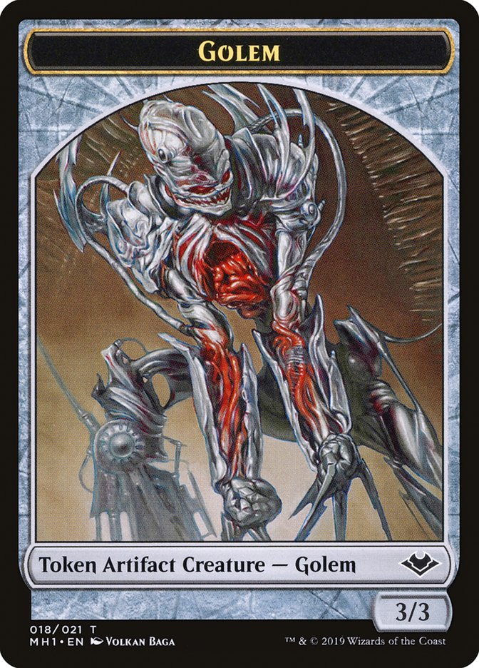 Spirit // Golem Double-Sided Token [Modern Horizons Tokens] | Game Grid - Logan