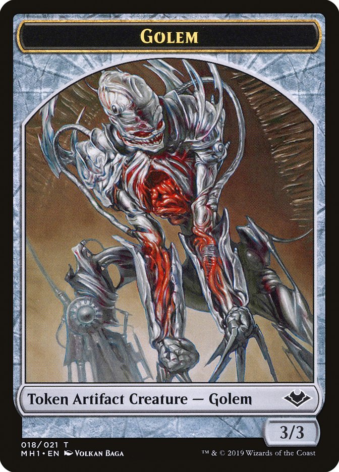 Zombie // Golem Double-Sided Token [Modern Horizons Tokens] | Game Grid - Logan