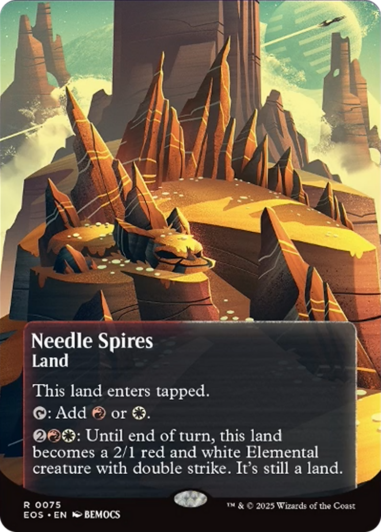Needle Spires (0075) (Borderless) [Edge of Eternities: Stellar Sights] | Game Grid - Logan