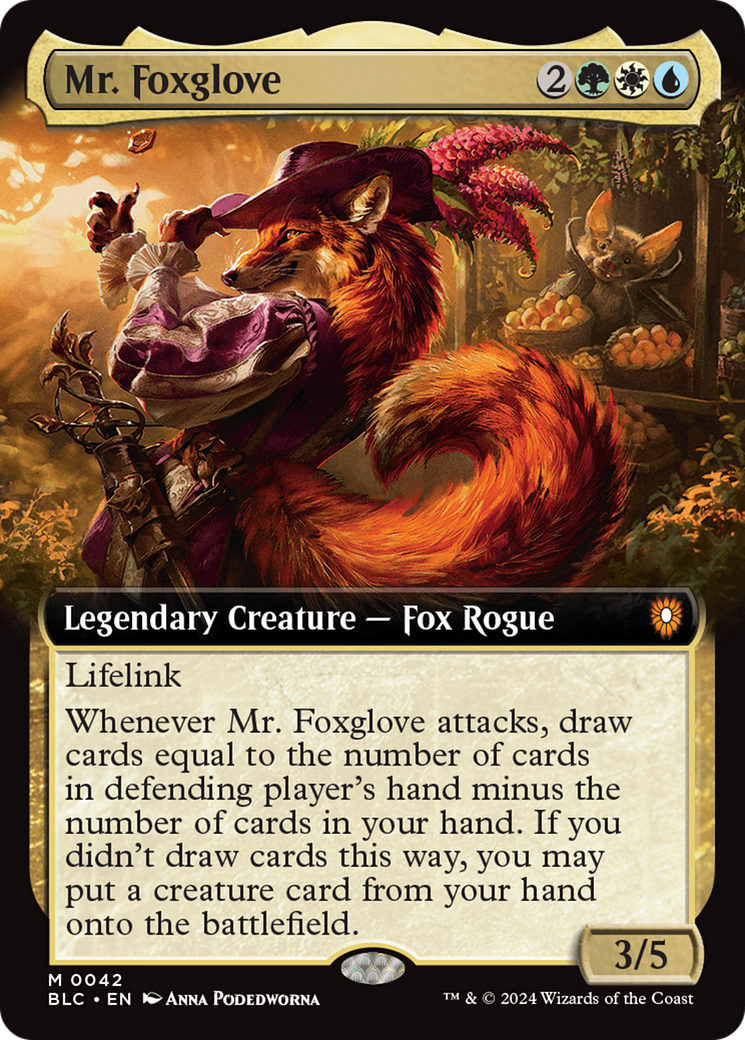 Mr. Foxglove (Extended Art) [Bloomburrow Commander] | Game Grid - Logan