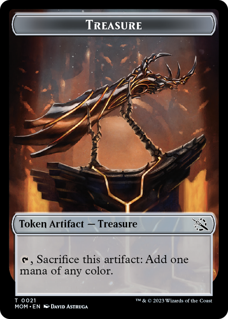 Treasure (21) // Phyrexian Saproling Double-Sided Token [March of the Machine Tokens] | Game Grid - Logan