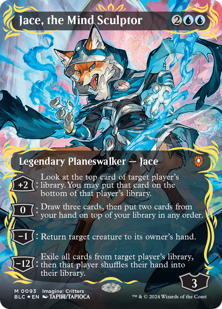 Jace, the Mind Sculptor (Borderless) (Raised Foil) [Bloomburrow Commander] | Game Grid - Logan