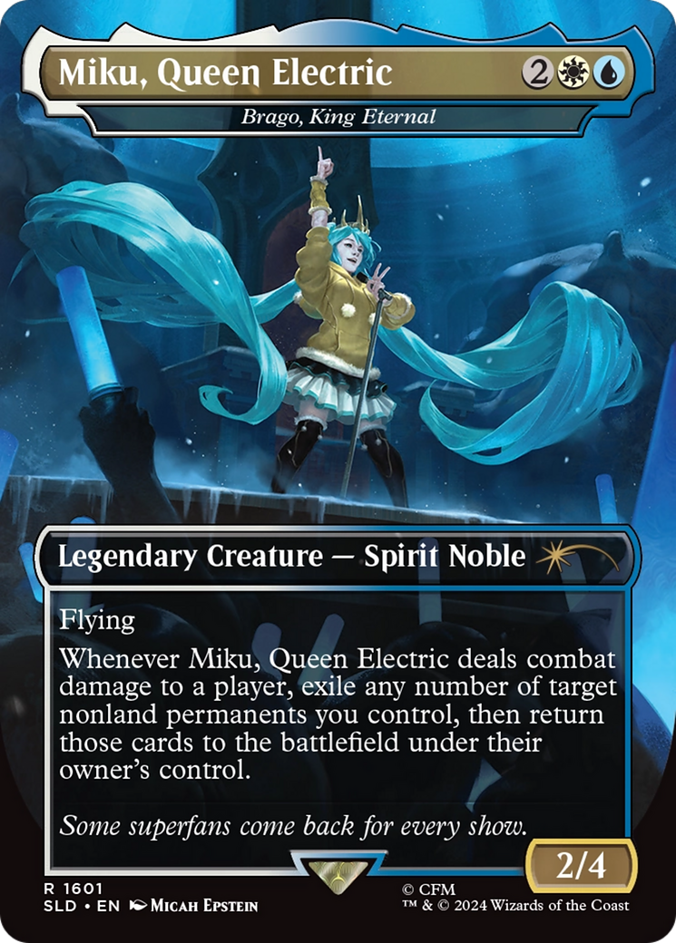 Miku, Queen Electric - Brago, King Eternal (Rainbow Foil) [Secret Lair Drop Series] | Game Grid - Logan