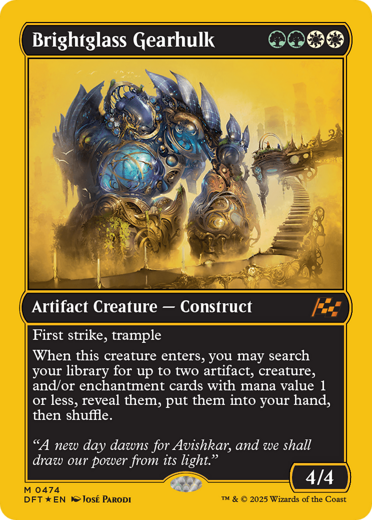 Brightglass Gearhulk (First-Place Foil) [Aetherdrift] | Game Grid - Logan