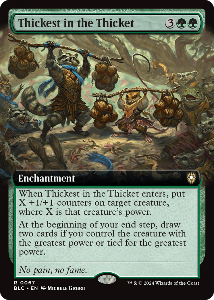 Thickest in the Thicket (Extended Art) [Bloomburrow Commander] | Game Grid - Logan