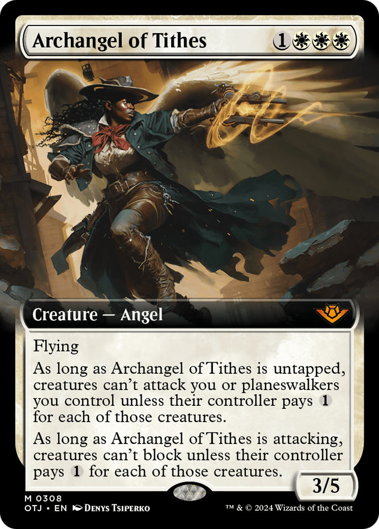 Archangel of Tithes (Extended Art) [Outlaws of Thunder Junction] | Game Grid - Logan