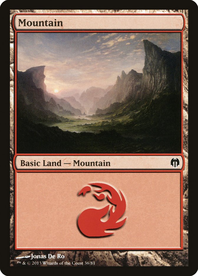 Mountain (36) [Duel Decks: Heroes vs. Monsters] | Game Grid - Logan