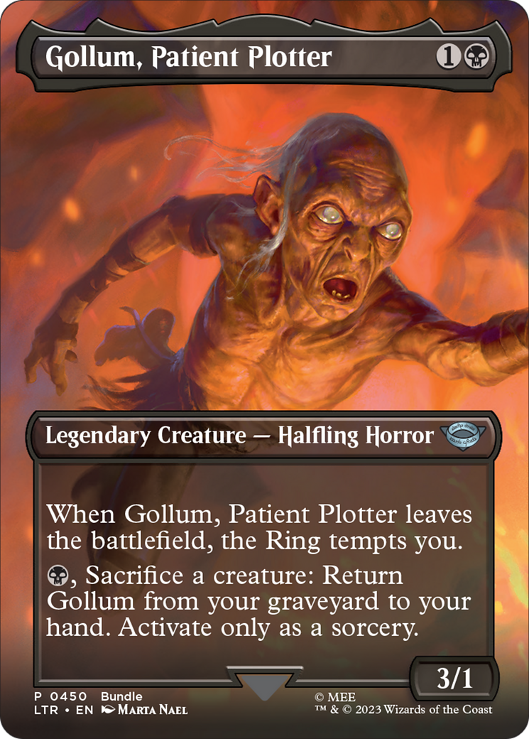 Gollum, Patient Plotter (Borderless Alternate Art) [The Lord of the Rings: Tales of Middle-Earth] | Game Grid - Logan