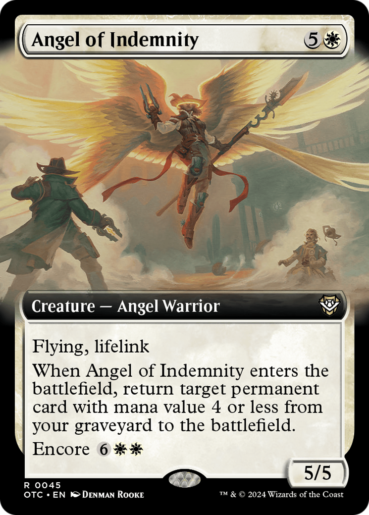 Angel of Indemnity (Extended Art) [Outlaws of Thunder Junction Commander] | Game Grid - Logan