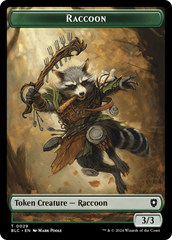 Rat // Raccoon Double-Sided Token [Bloomburrow Commander Tokens] | Game Grid - Logan