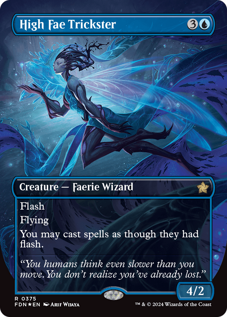 High Fae Trickster (Borderless) (Mana Foil) [Foundations] | Game Grid - Logan