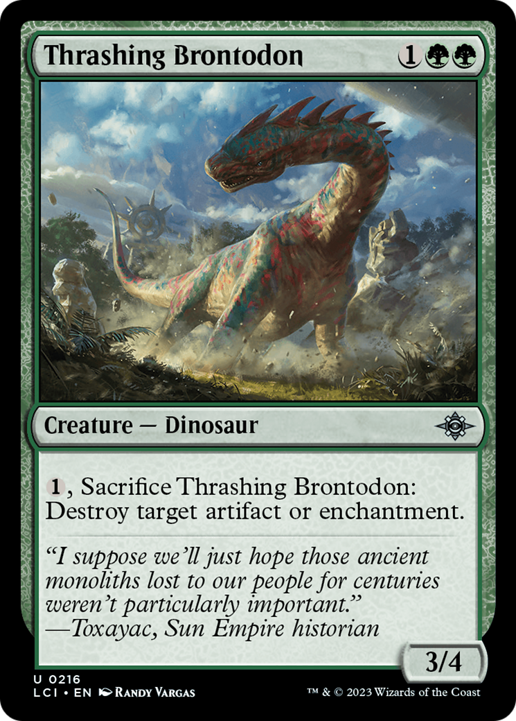 Thrashing Brontodon [The Lost Caverns of Ixalan] | Game Grid - Logan