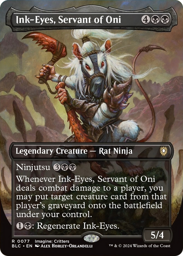 Ink-Eyes, Servant of Oni (Borderless) [Bloomburrow Commander] | Game Grid - Logan