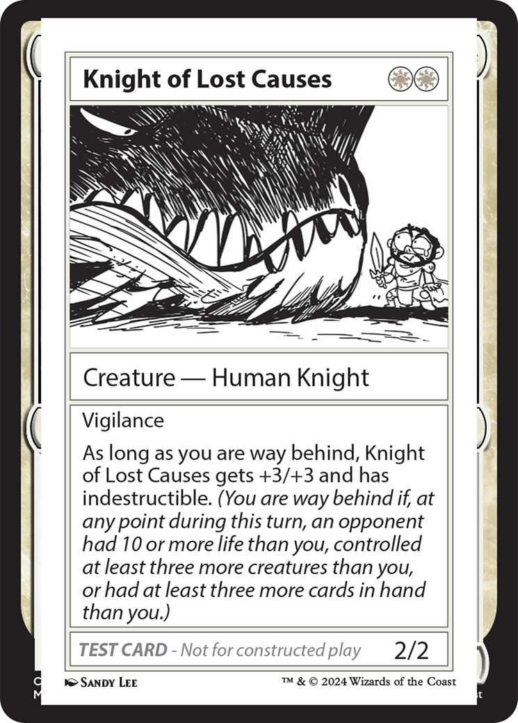 Knight of Lost Causes [Mystery Booster 2 Playtest Cards] | Game Grid - Logan