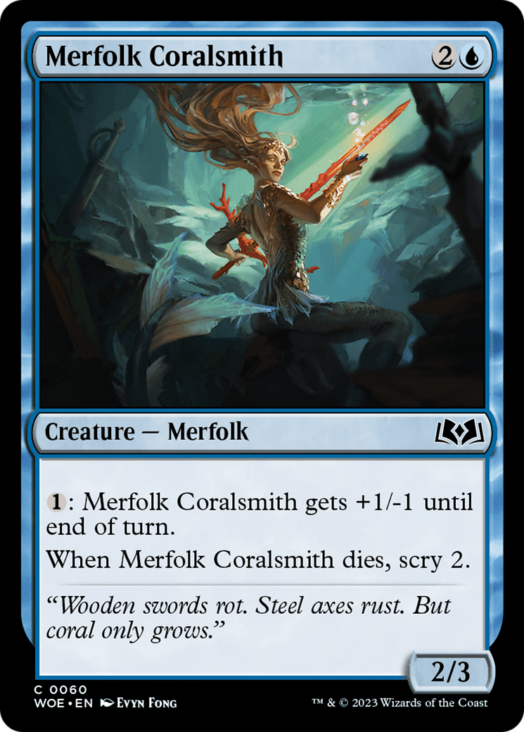 Merfolk Coralsmith [Wilds of Eldraine] | Game Grid - Logan