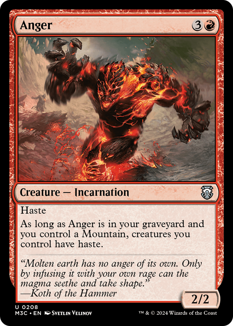 Anger (Ripple Foil) [Modern Horizons 3 Commander] | Game Grid - Logan