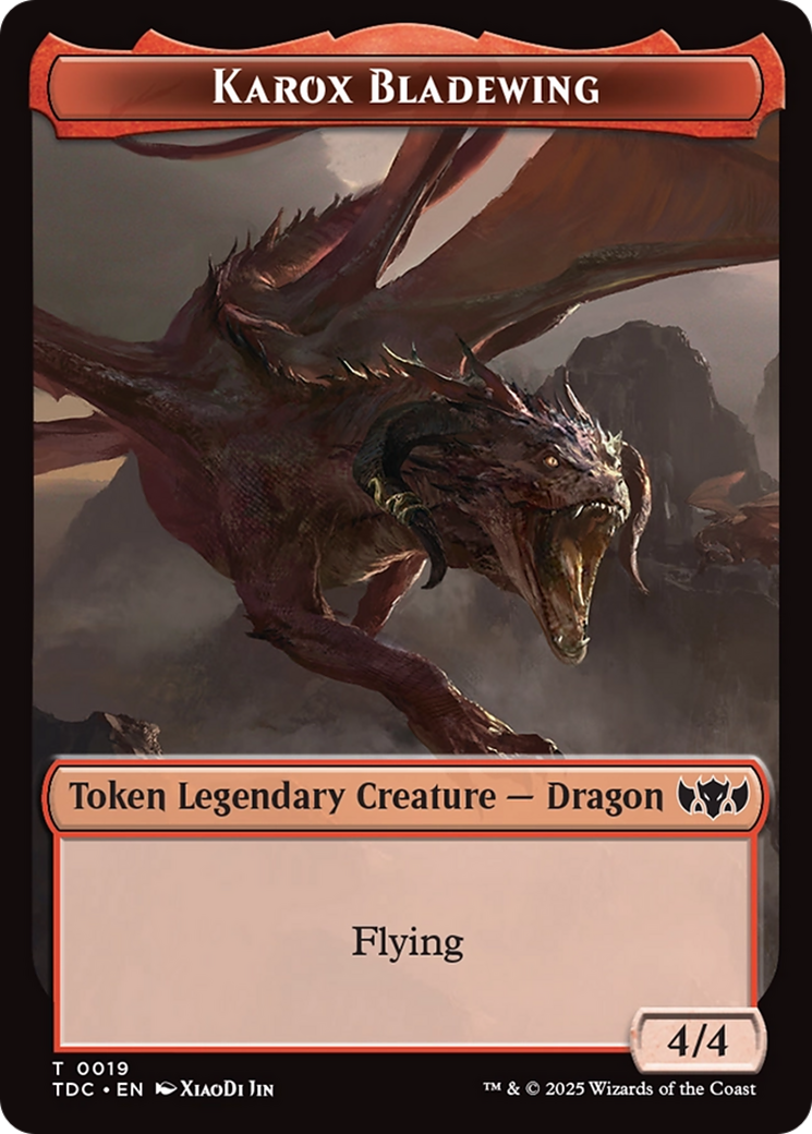 Karox Bladewing // Copy Double-Sided Token [Tarkir: Dragonstorm Commander Tokens] | Game Grid - Logan