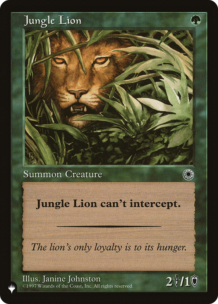Jungle Lion [The List] | Game Grid - Logan