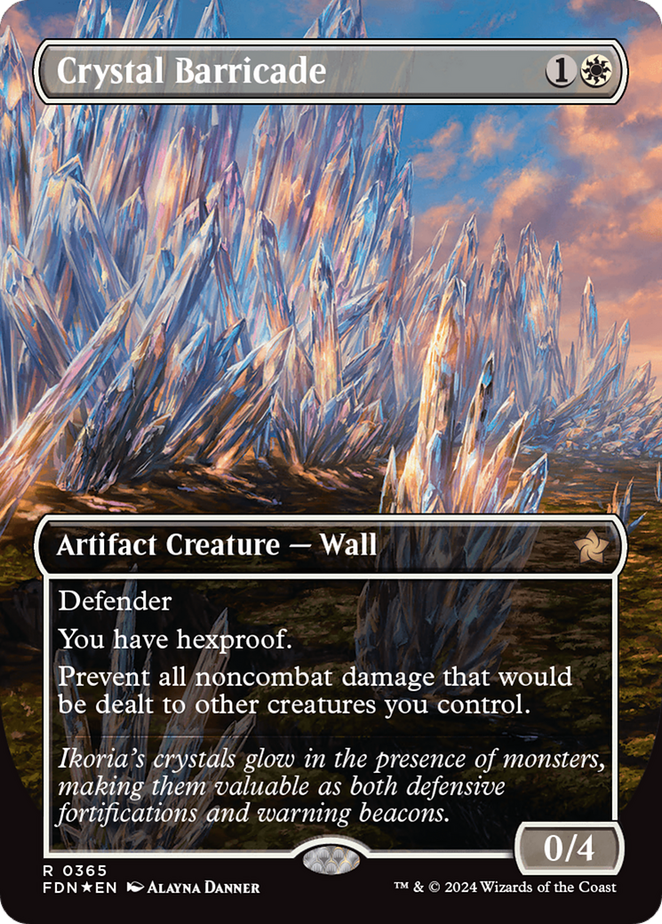 Crystal Barricade (Borderless) (Mana Foil) [Foundations] | Game Grid - Logan