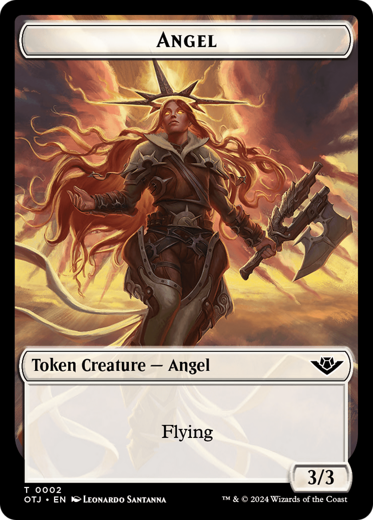 Angel // Plot Double-Sided Token [Outlaws of Thunder Junction Tokens] | Game Grid - Logan