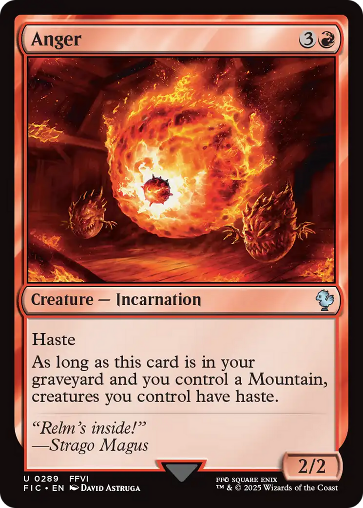 Anger [FINAL FANTASY Commander] | Game Grid - Logan