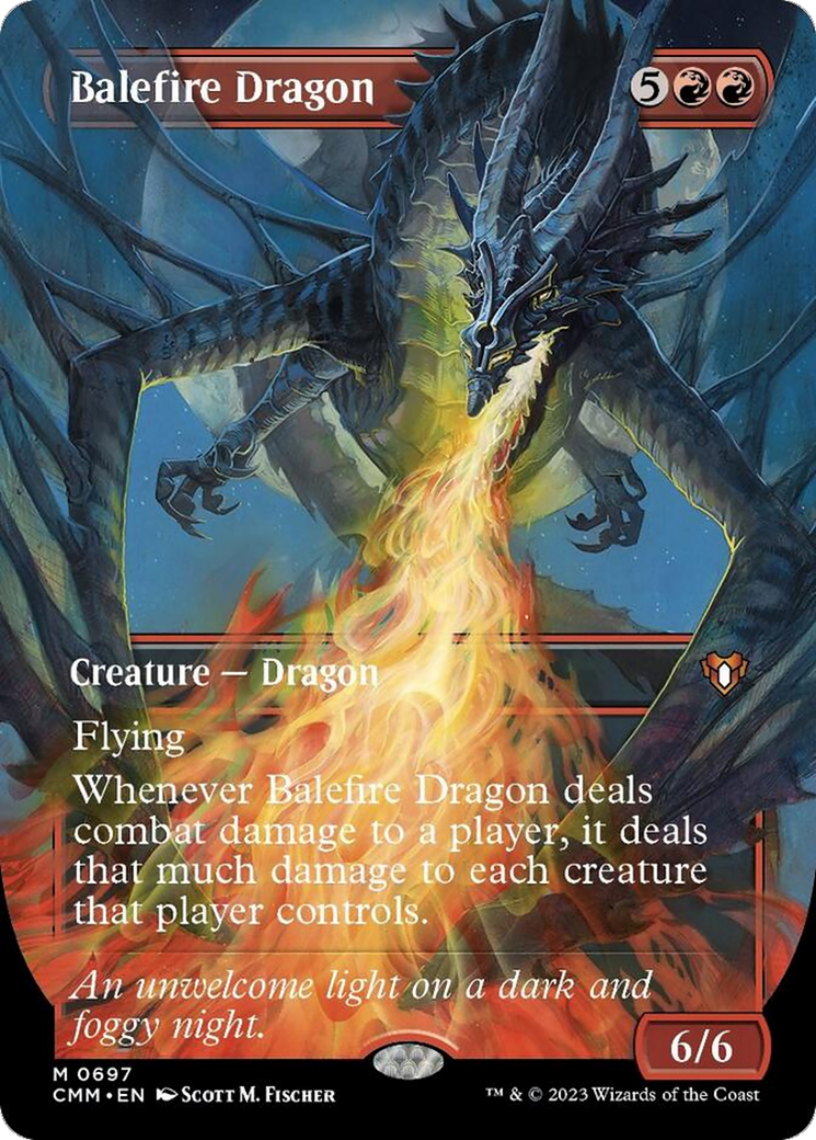 Balefire Dragon (Borderless Alternate Art) [Commander Masters] | Game Grid - Logan