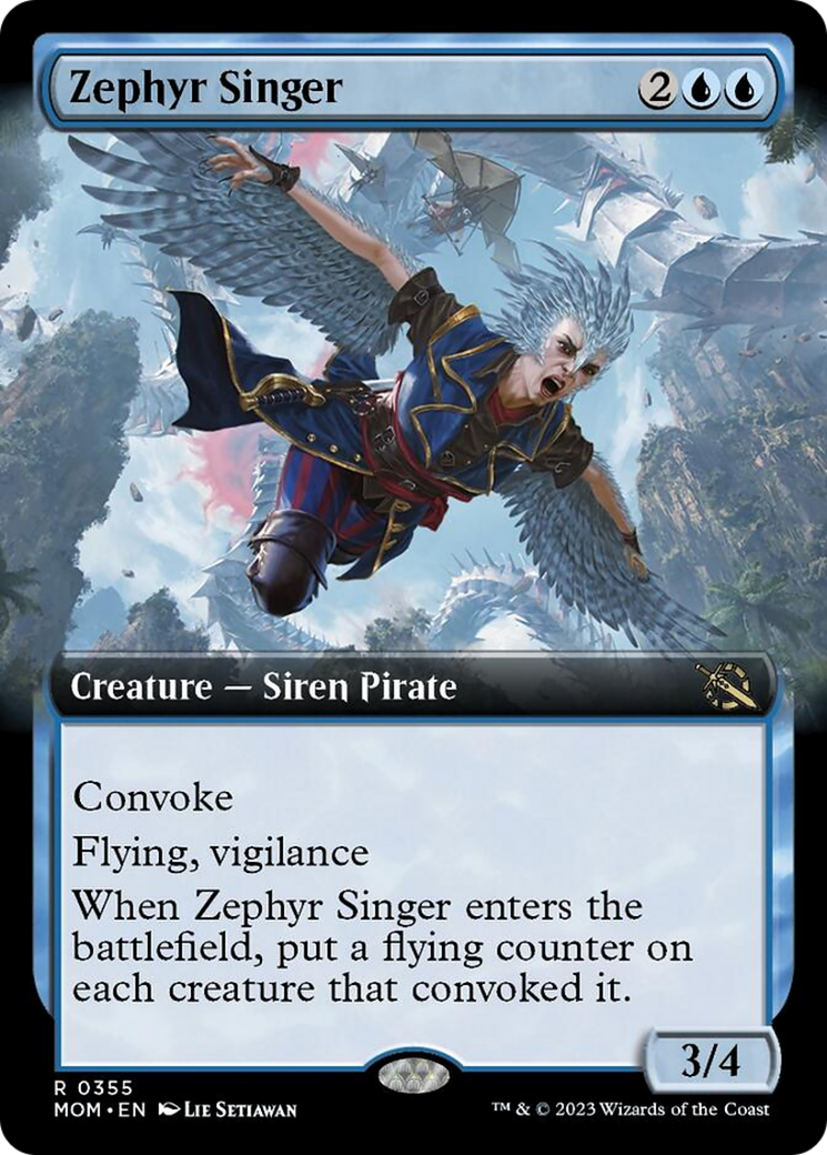 Zephyr Singer (Extended Art) [March of the Machine] | Game Grid - Logan