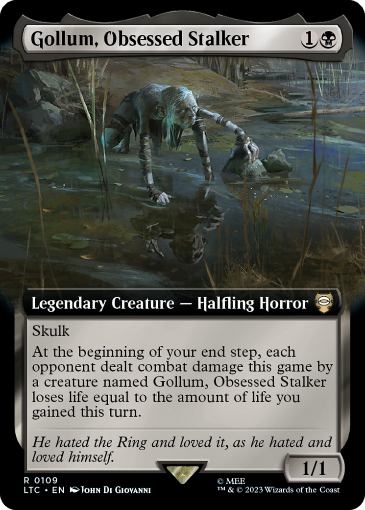 Gollum, Obsessed Stalker (Extended Art) [The Lord of the Rings: Tales of Middle-Earth Commander] | Game Grid - Logan