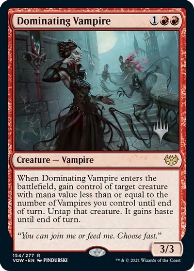 Dominating Vampire (Promo Pack) [Innistrad: Crimson Vow Promos] | Game Grid - Logan