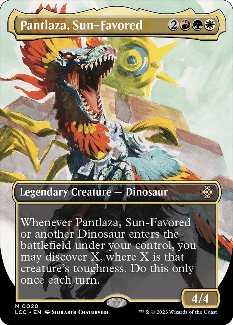 Pantlaza, Sun-Favored (Borderless) [The Lost Caverns of Ixalan Commander] | Game Grid - Logan