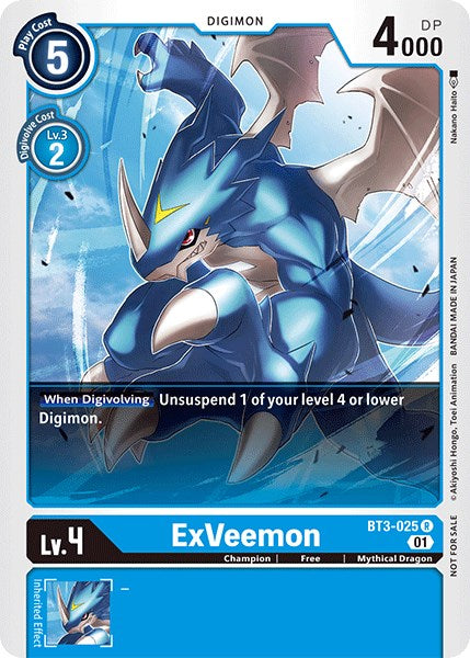 ExVeemon [BT3-025] (Winner Pack Double Diamond) [Release Special Booster Promos] | Game Grid - Logan