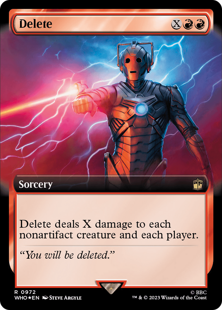 Delete (Extended Art) (Surge Foil) [Doctor Who] | Game Grid - Logan