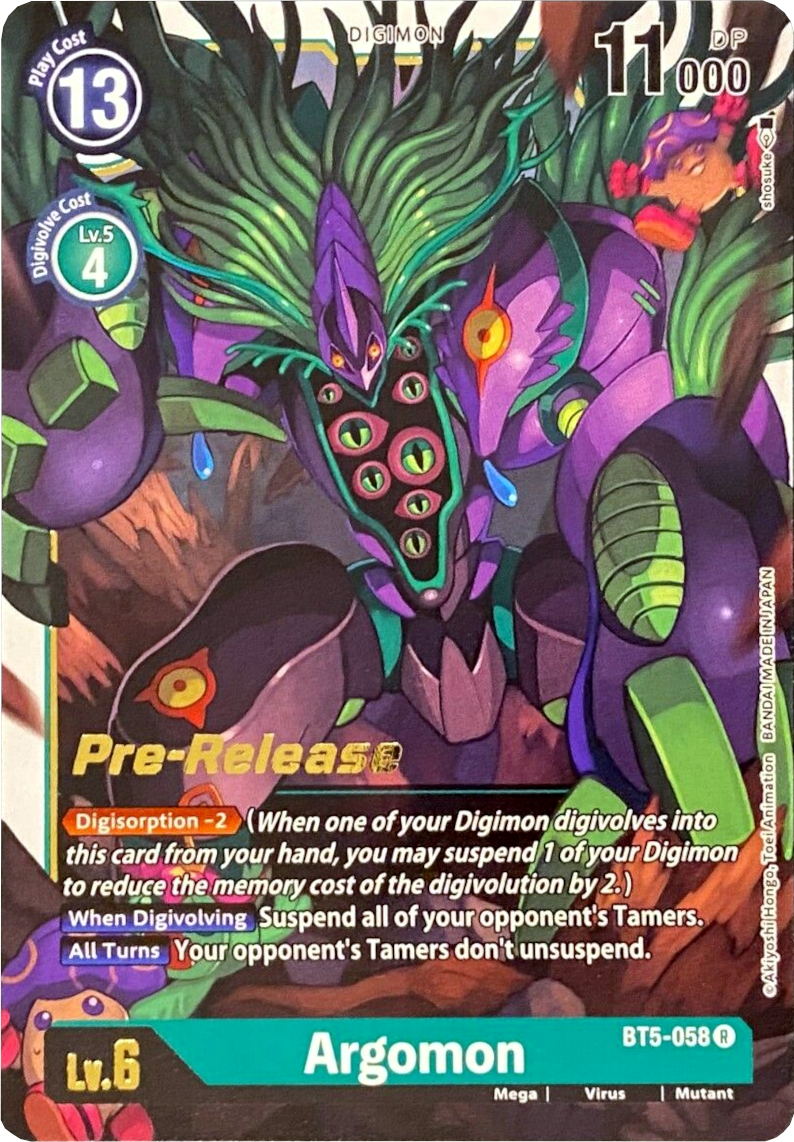 Argomon [BT5-058] [Battle of Omni Pre-Release Promos] | Game Grid - Logan