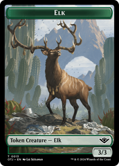 Mercenary // Elk Double-Sided Token [Outlaws of Thunder Junction Tokens] | Game Grid - Logan