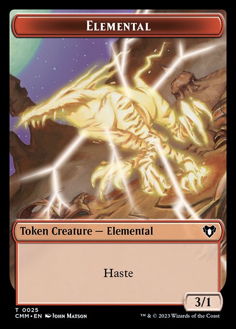 Spirit (0039) // Elemental (0025) Double-Sided Token [Commander Masters Tokens] | Game Grid - Logan