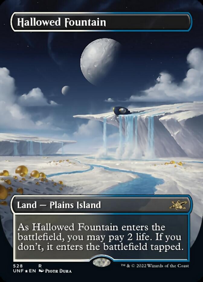 Hallowed Fountain (Borderless) (Galaxy Foil) [Unfinity] | Game Grid - Logan