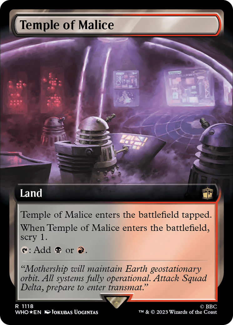 Temple of Malice (Extended Art) (Surge Foil) [Doctor Who] | Game Grid - Logan