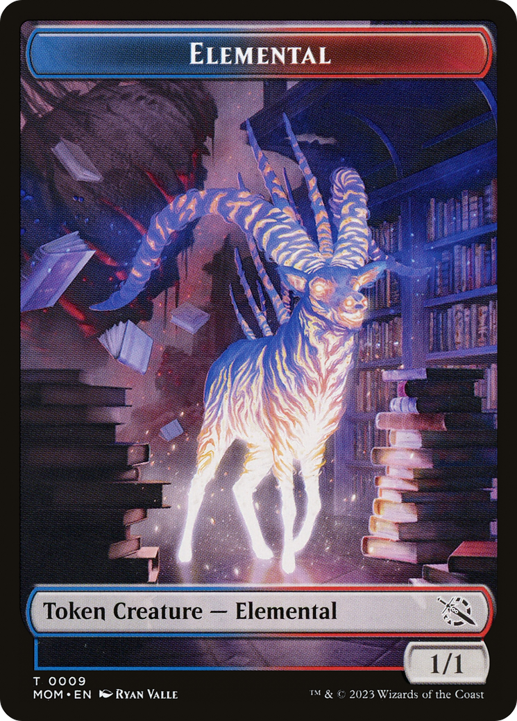 Elemental (09) // Dinosaur Double-Sided Token [March of the Machine Tokens] | Game Grid - Logan