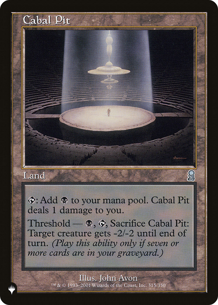 Cabal Pit [The List Reprints] | Game Grid - Logan