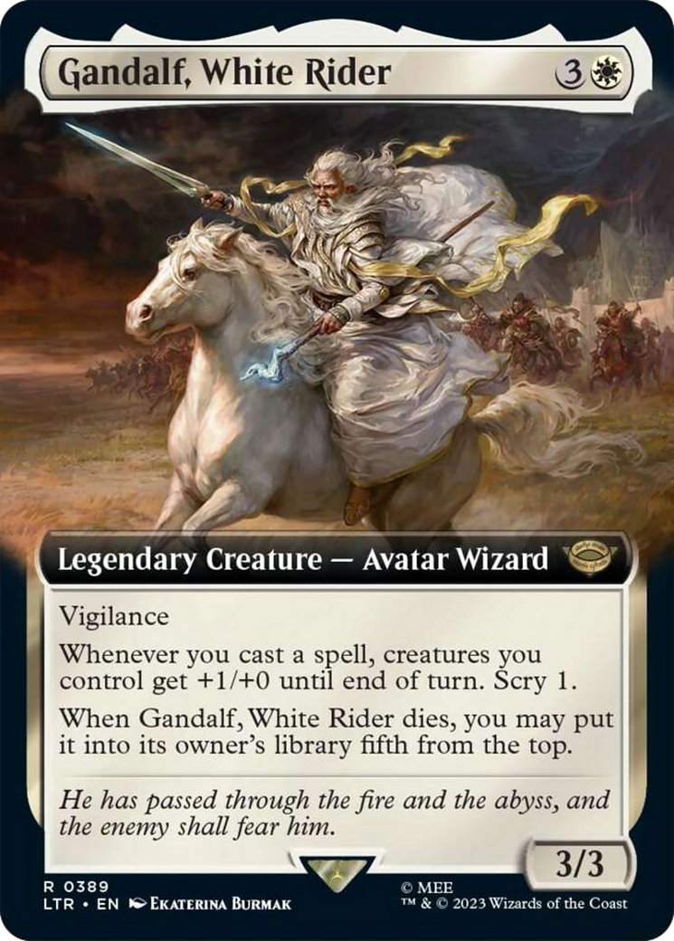 Gandalf, White Rider (Extended Art) [The Lord of the Rings: Tales of Middle-Earth] | Game Grid - Logan