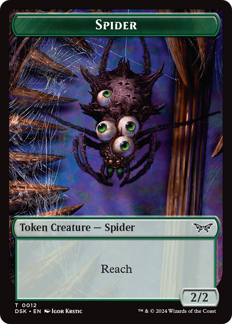 Insect (0013) // Spider Double-Sided Token [Duskmourn: House of Horror Tokens] | Game Grid - Logan