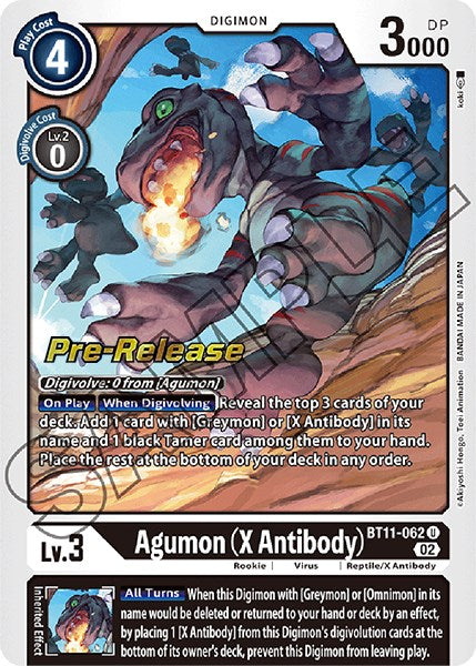 Agumon (X Antibody) [BT11-062] [Dimensional Phase Pre-Release Promos] | Game Grid - Logan