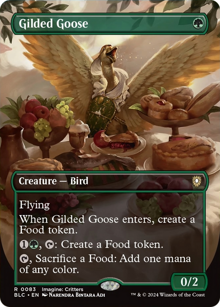 Gilded Goose (Borderless) [Bloomburrow Commander] | Game Grid - Logan