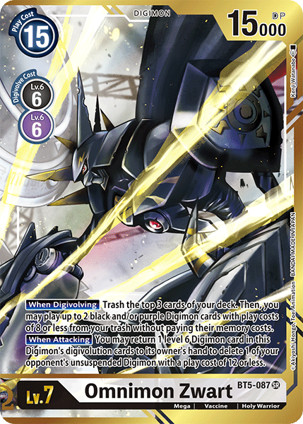 Omnimon Zwart [BT5-087] (Alternate Art - Kenji Watanabe) [Battle of Omni] | Game Grid - Logan