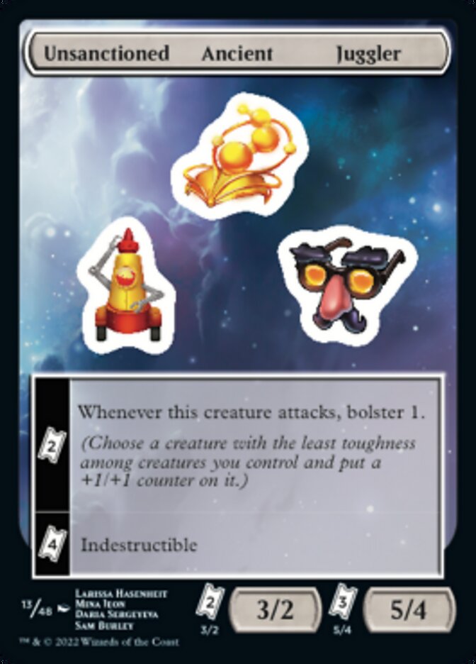 Unsanctioned Ancient Juggler [Unfinity Stickers] | Game Grid - Logan