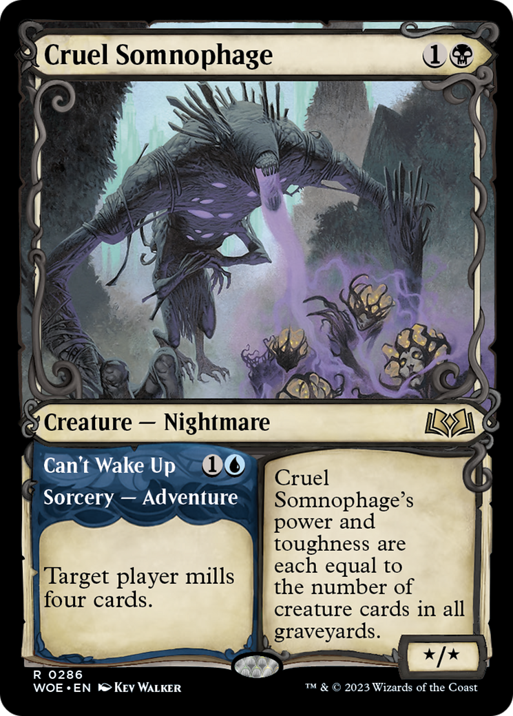 Cruel Somnophage // Can't Wake Up (Showcase) [Wilds of Eldraine] | Game Grid - Logan