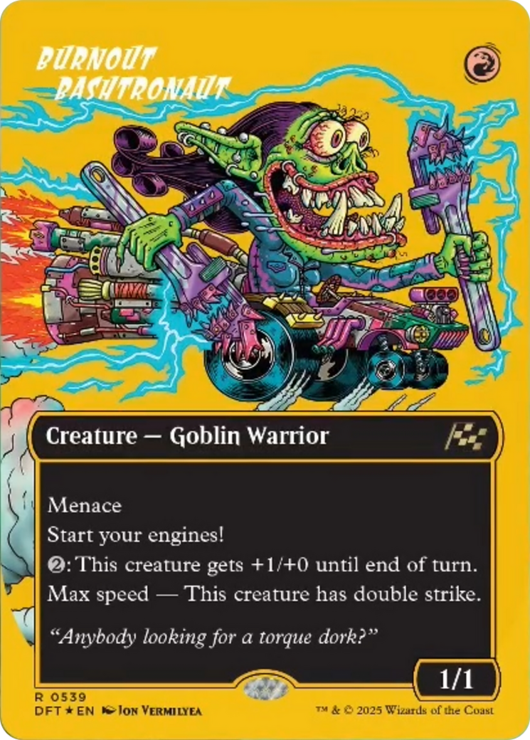 Burnout Bashtronaut (Borderless) (First-Place Foil) [Aetherdrift] | Game Grid - Logan